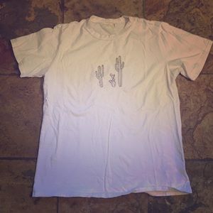 EUC Embroidered Cactus Tee
